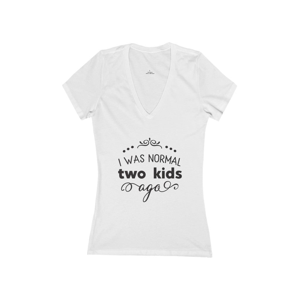 Women's Jersey Short Sleeve Deep V-Neck Tee