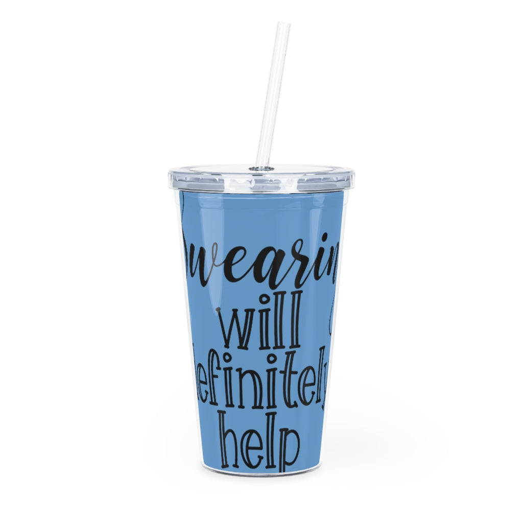 Plastic Tumbler with Straw