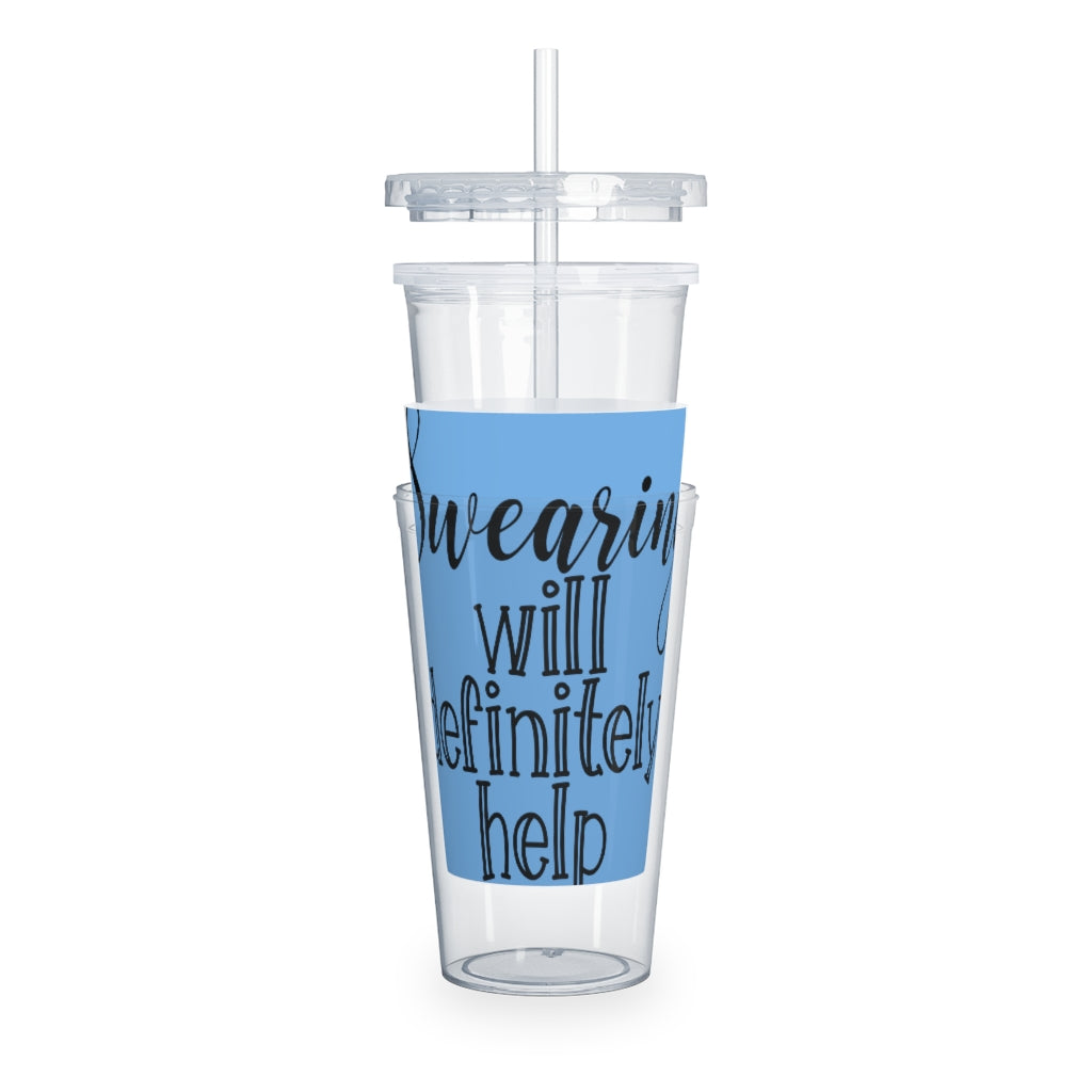 Plastic Tumbler with Straw