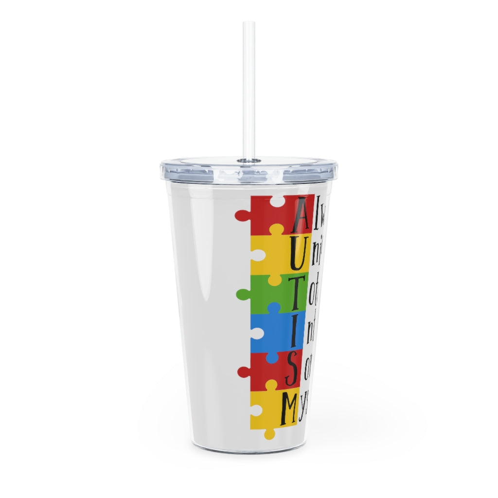 Plastic Tumbler with Straw