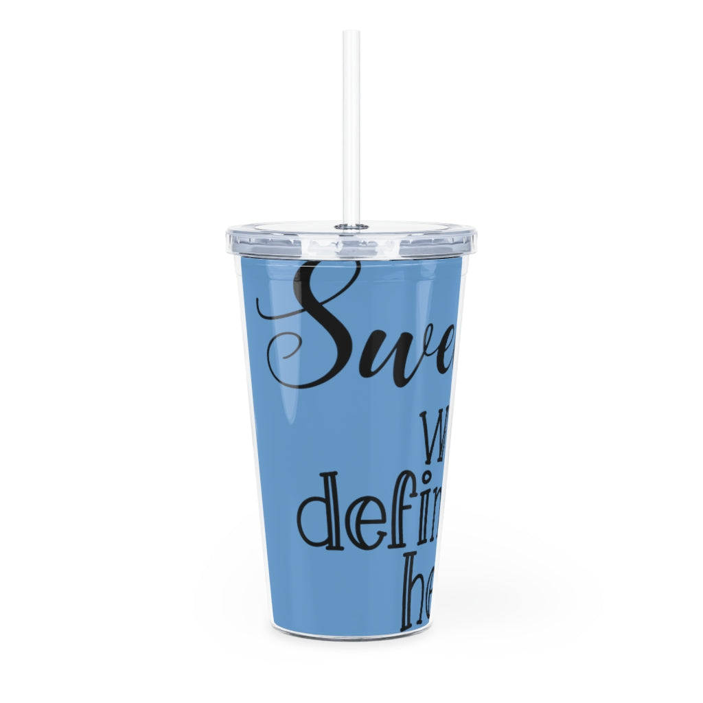 Plastic Tumbler with Straw